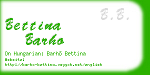 bettina barho business card