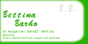bettina barho business card